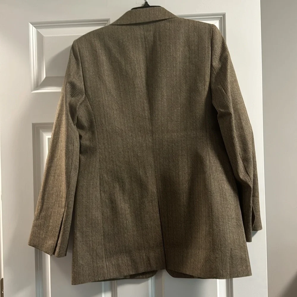 NWT! Banana Republic Downtown Plaid Lido Sculpted Italian Wool Blazer 🩷